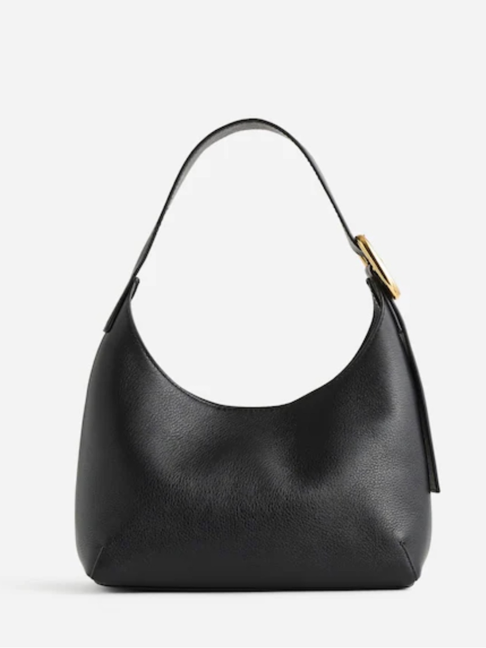 Madewell The Sculptural-Buckle Shoulder Bag in black